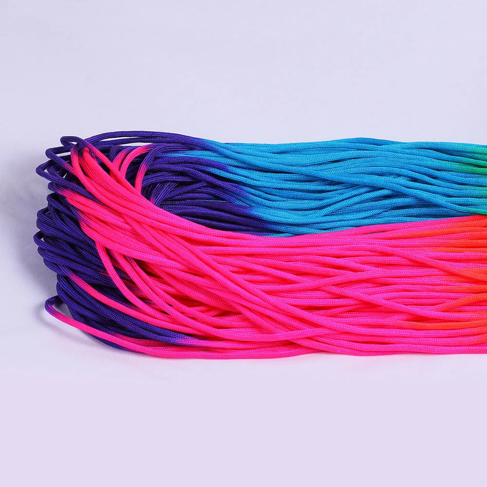 

Rainbow Paracord 7 Strand Solid Parachute Cord Lanyard Rope MilSpec Type Strand Climbing Camping Survival Equipment