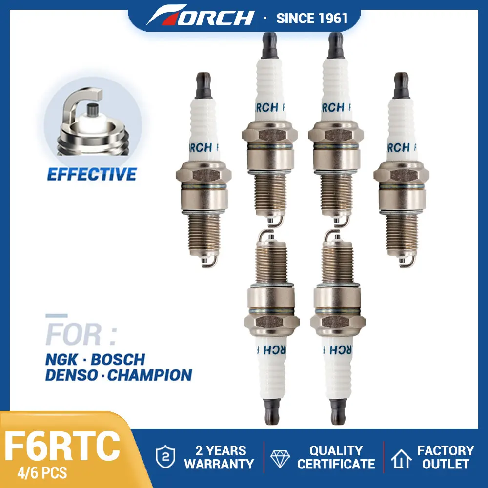 Фонарь ча зажигания F6RTC совместима с Chevrolet CHAMPION RN8VTYC PGR6B для WR6DCX DENSO P20PR11 4-6 шт. -