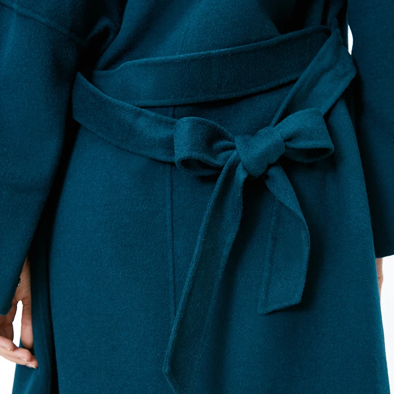Vero Moda женское Новое двубортное длинное шерстяное пальто силуэта | 318327530