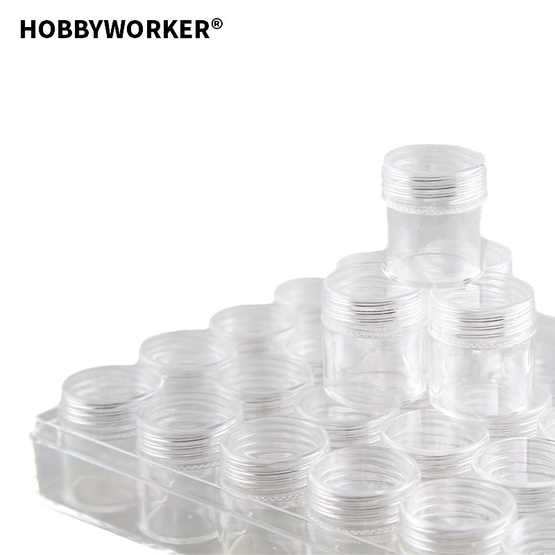 

Hobbyworker 30 Grid Plastic Bead Box Buy One Get One Free Small Bottle Storage Organizer Jewelry Beads Case Container S0101