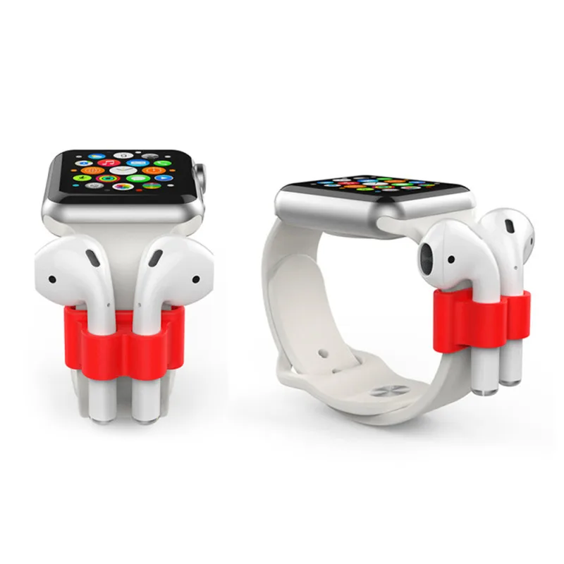 Чехол для Apple гарнитура Airpods чехол Iwatch ремешок силиконовый рукав часов с
