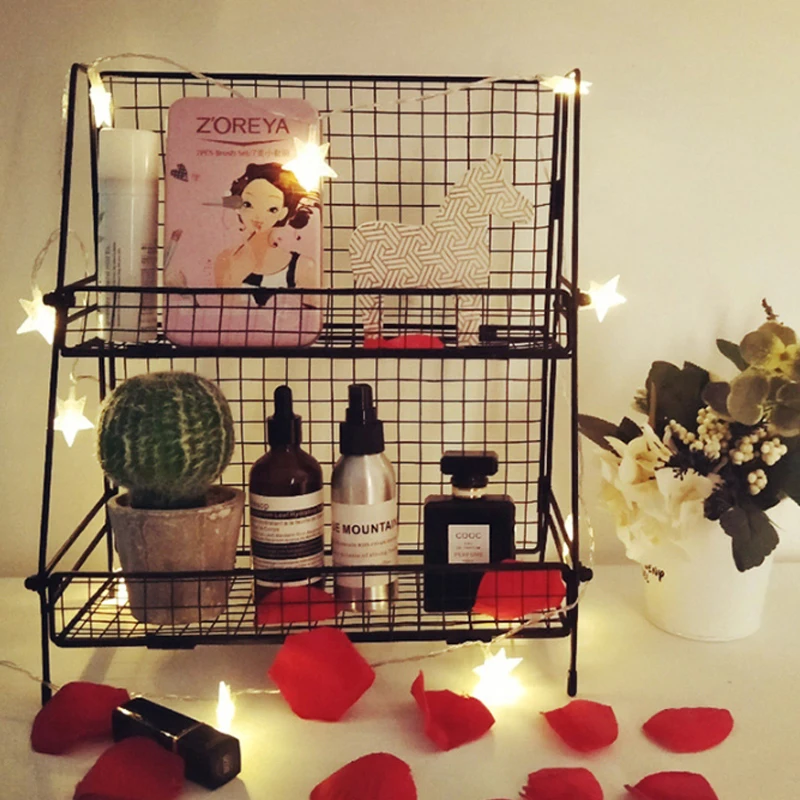 Складная Кухня полка Nordic настольное косметическое Железный контейнер для