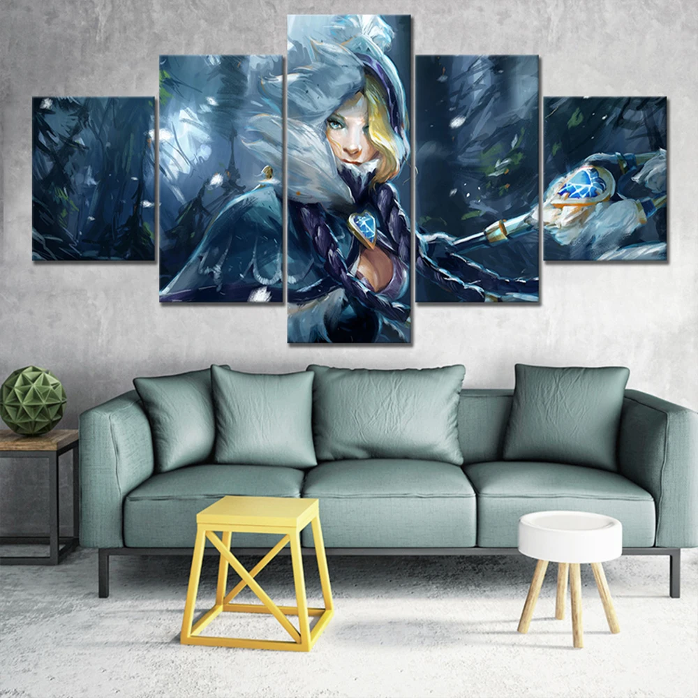 

5 Pieces Wall Art Canvas Painting Anime Character Poster Modular Pictures Home Decoration Modern Living Room Free Shipping