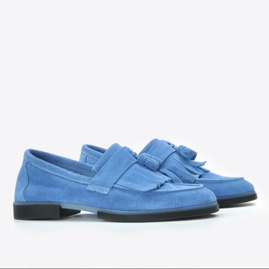 

Women Shoes Mink Shoes Women Blue-Suede Daily Shoes Vzn20-065Y