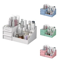cosmetic makeup organizer with drawers plastic bathroom skincare storage box brush lipstick holder organizers