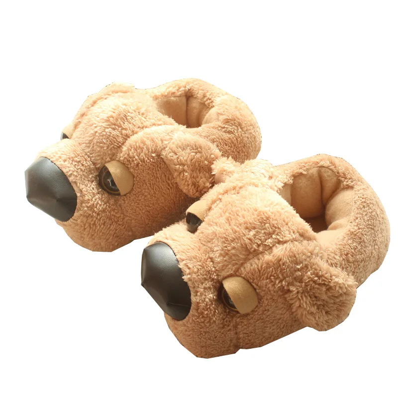 

Funny Home Slippers Indoor Floor Shoes Cute Animal Dog Shoes Winter Thick Plush Slippers Shoes Lazy Dog Home Shoes Warm Furry