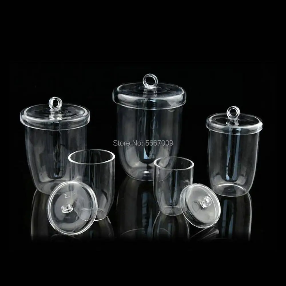 1pcs lab Quartz glass crucible with cover high purity and temperature resistance 10/20/25/30/50ml | Канцтовары для офиса и