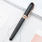 Роскошные Высокое качество металлическая шариковая ручка для письма офисные школьные принадлежности, блокноты с черными чернилами 0,5 мм