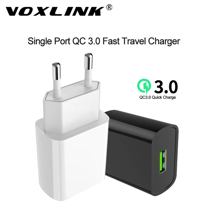 Зарядное устройство VOXLINK 18 Вт USB 3 0 быстрое зарядное для телефона Xiaomi iPhone X xs 8 7 iPad