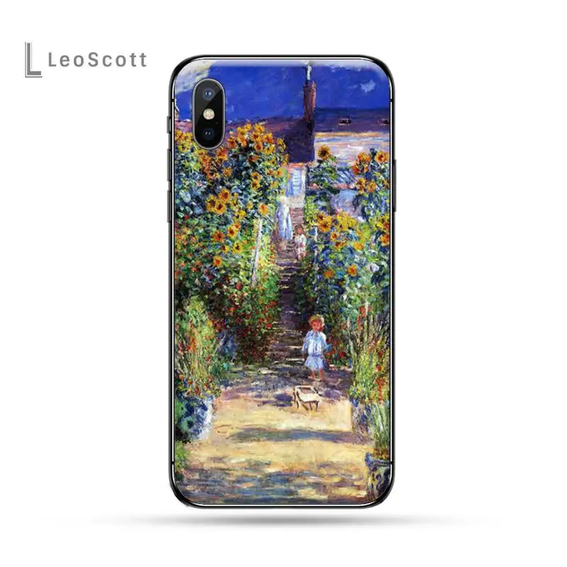 

Claude Monet painting pattern Phone Case for iPhone 11 12 pro XS MAX 8 7 6 6S Plus X 5S SE 2020 XR high quality Anti-fall capa