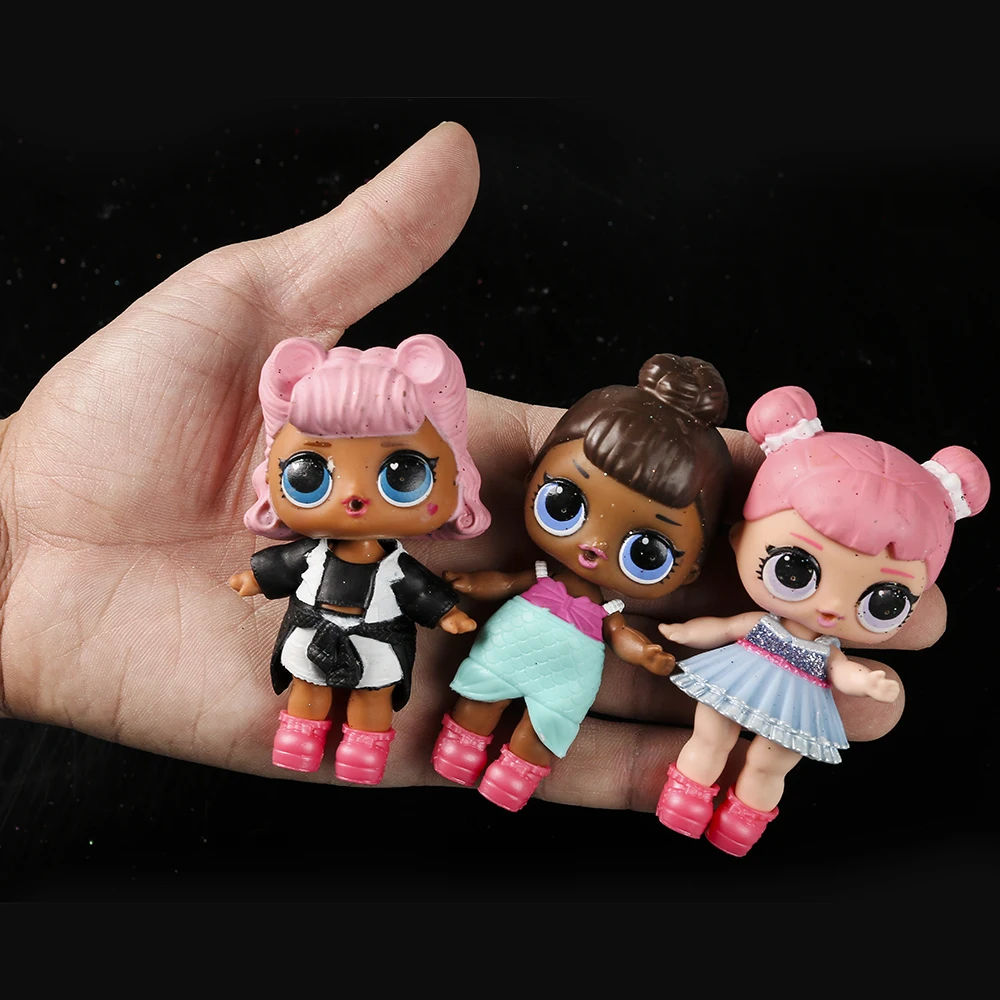 

4Pc/Set L.O.L. SURPRISE! Doll + Clothes + Shoes + Bottle 8cm Sister Set 8cm Sister Set Children's Educational Toys DIY Gift