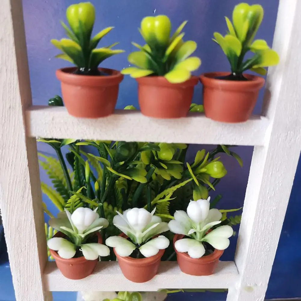 

Коллекция 1/12 года, аксессуары для украшения кукольного домика, садоводства, имитация небольших горшечных растений, реквизит для стрельбы, м...