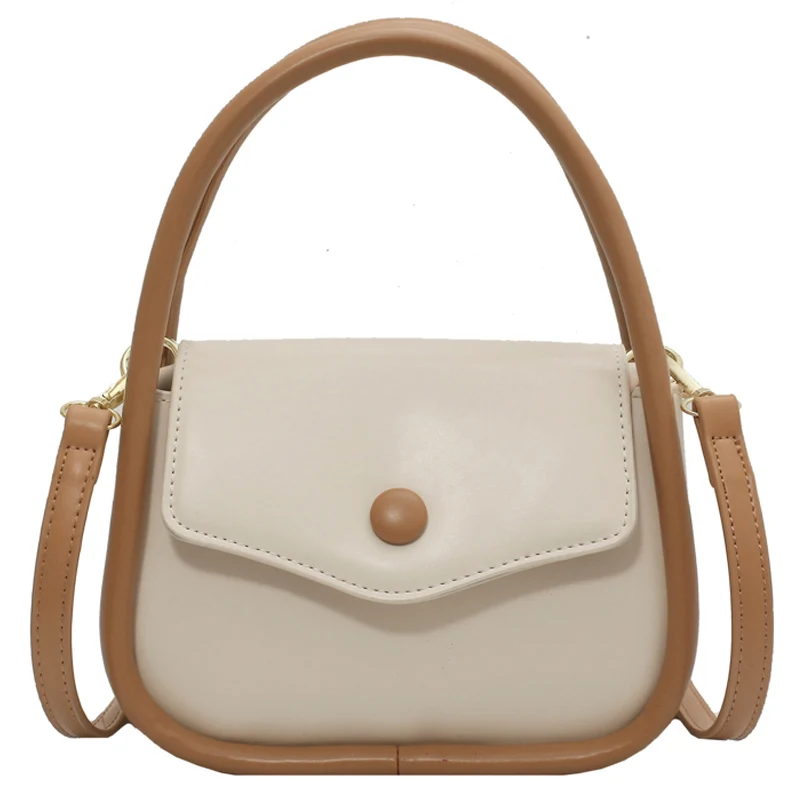 

Small Simple PU Leather Underarm Crossbody Bags for Women 2021 Summer Fashion Panelled Shoulder Handbag Ladies