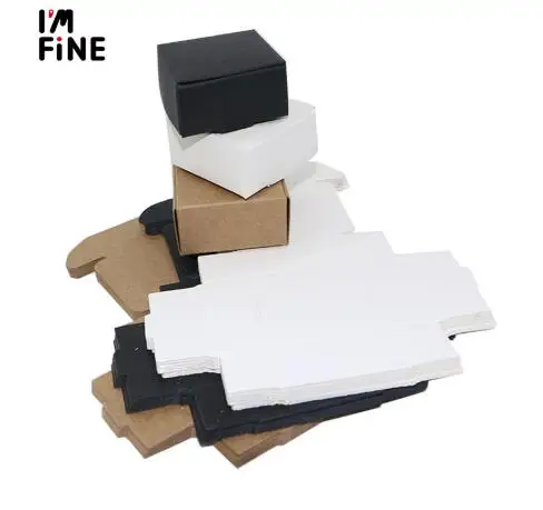 10 шт./лот 9 размеров маленькая коробка из крафт бумаги Коричневая Картонная