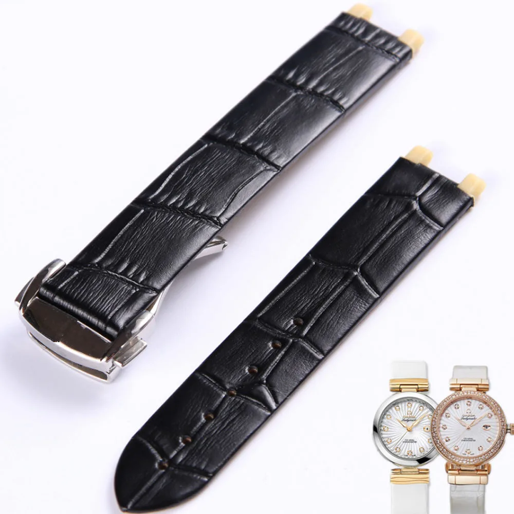 Подходит для OMEGA butterfly flying bird nest LADYMATIC вогнутый интерфейс серии Складная Пряжка 16 мм женские часы ремешок