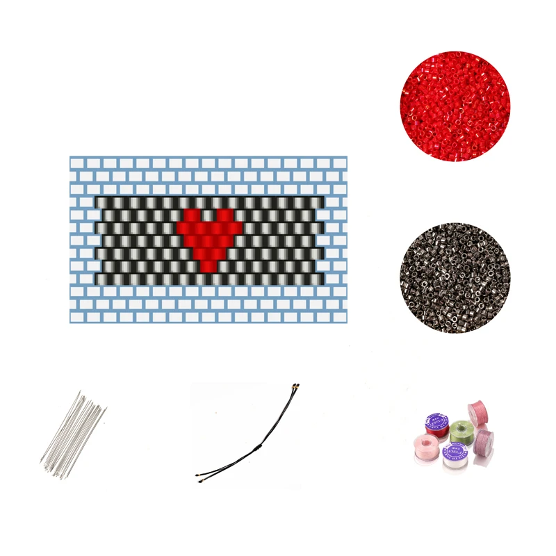 FAIRYWOO маленькое сердце строительный комплект украшенные бисером Миюки