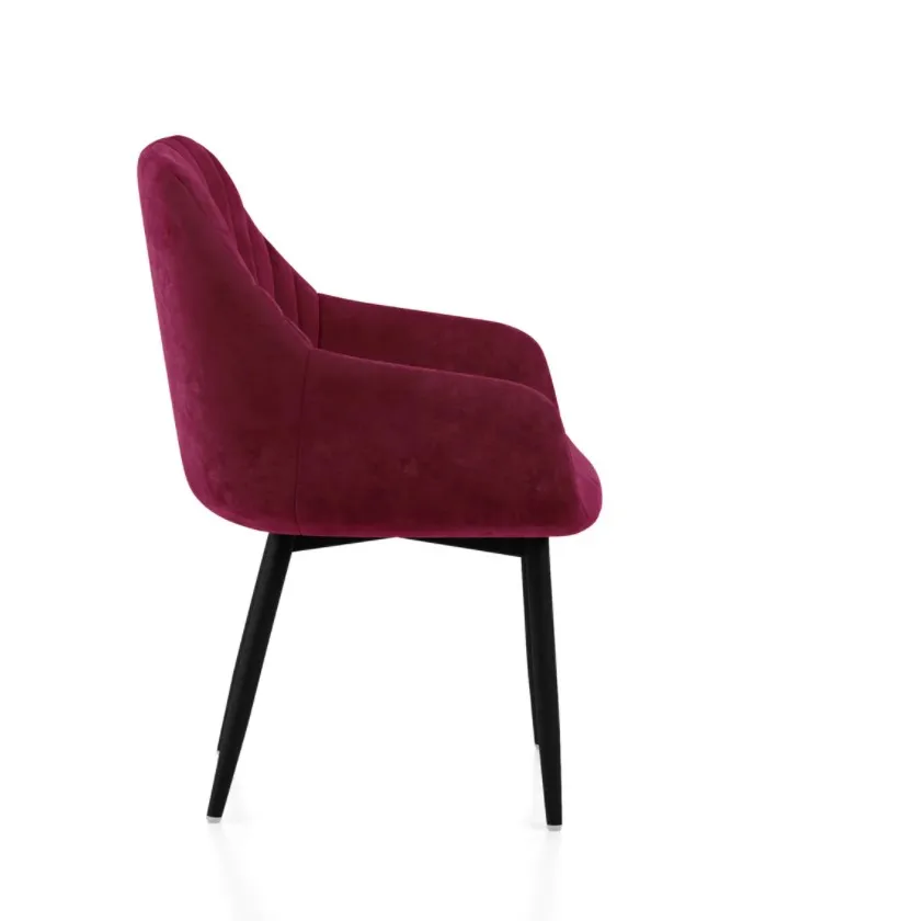 Бархатный обеденный стул с мягкой спинкой современное кресло для отдыха черными