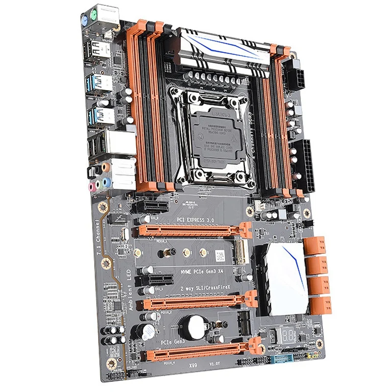 Материнская плата JINGSHA X99 Lga 2011 V3 4 канальная Ddr3 256 ГБ ОЗУ M.2 Ssd Sata3.0 Usb3.0 Pcie 16X для Intel I7