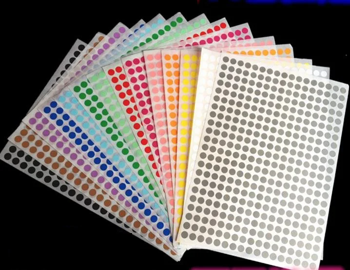 8 мм наклейки в красную точку маленькие синие этикетки | Дом и сад