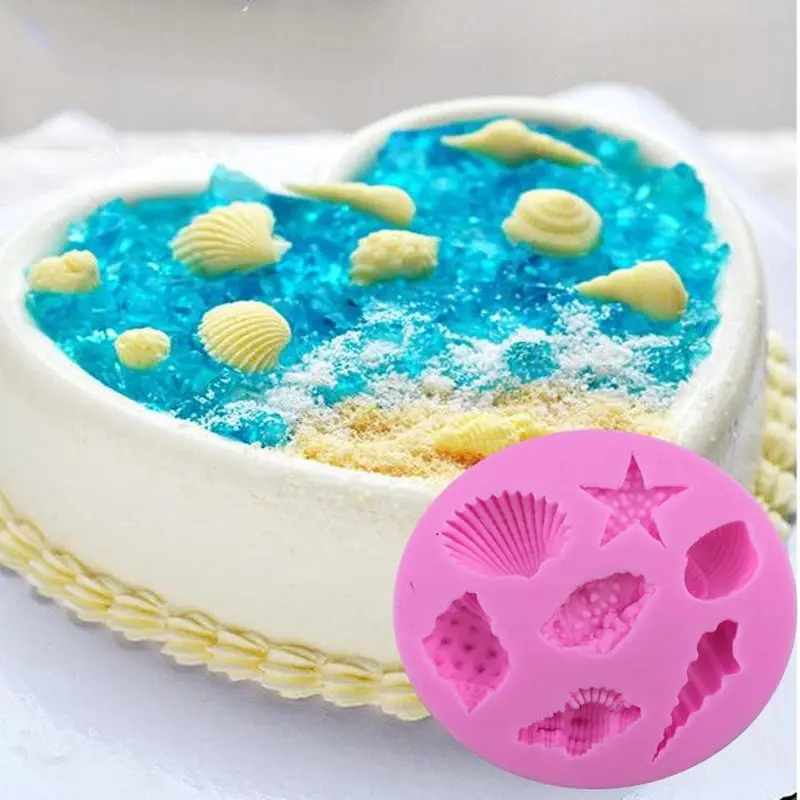 

Seashell sea conch Liquid silica gel mold Cake mold Bake tool