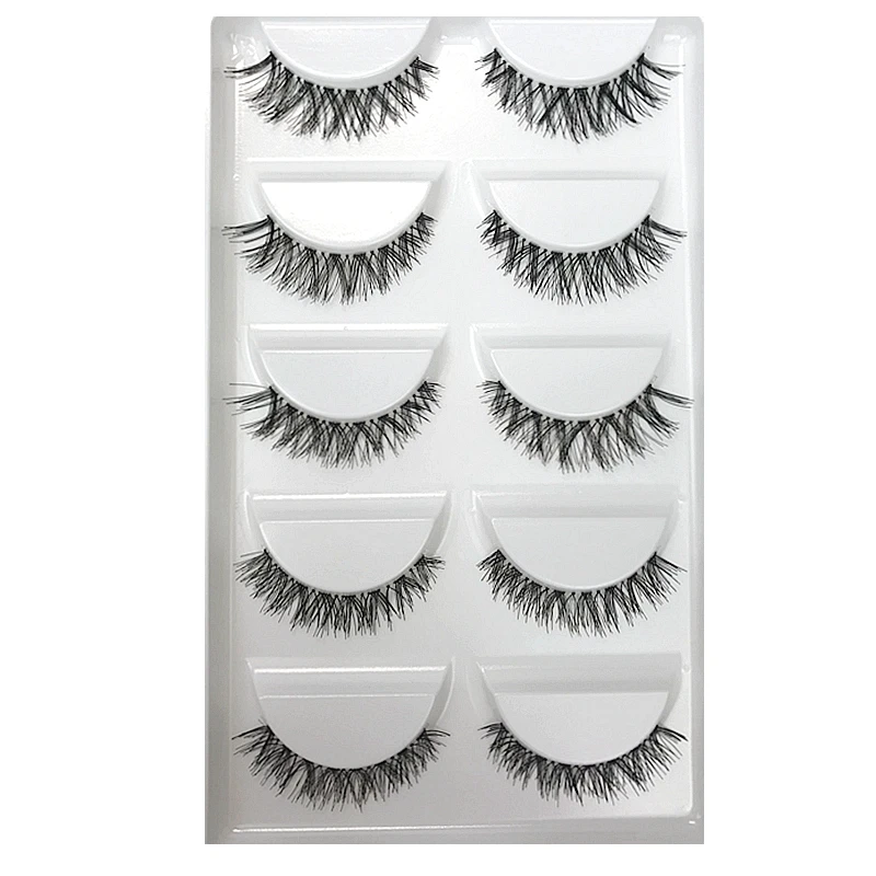 CLO05-15 CLOTHOBEAUTY 5 пар накладных ресниц, тонкие накладные ресницы для наращивания ручной работы, натуральные мягкие невидимые ресницы, длинный толстый многоразовый макияж - Цвет: CLO05-15