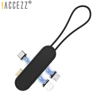 accezz portable magnetic micro usb type c cable for iphone 13 12 11 pro xs xiaomi mobile phone fast charging magnet charge cord