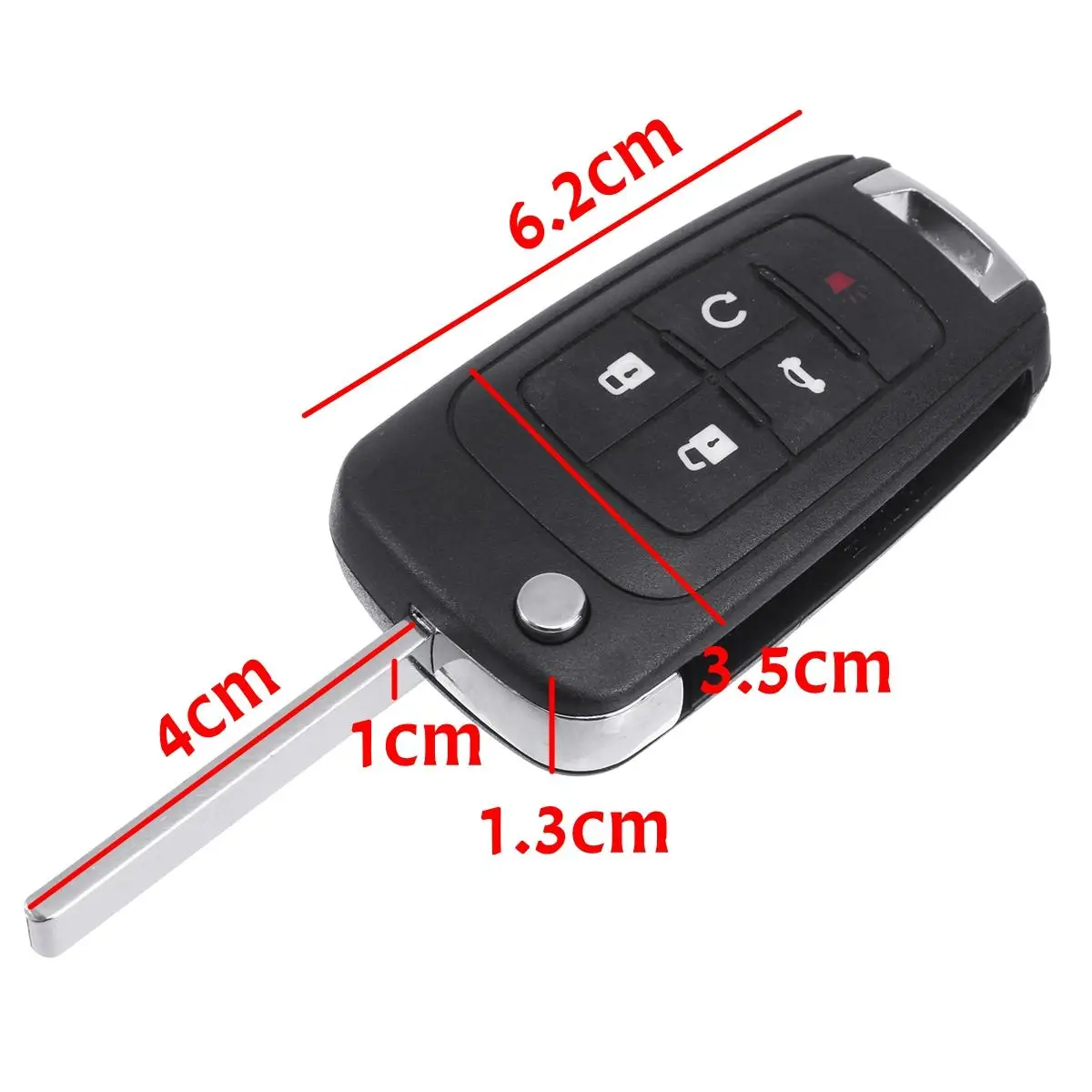 

5 Buttons Car Remote Key Fob Case Flip Key Shell Blank Replacement For Holden 2013 2014 2015 2016 2017