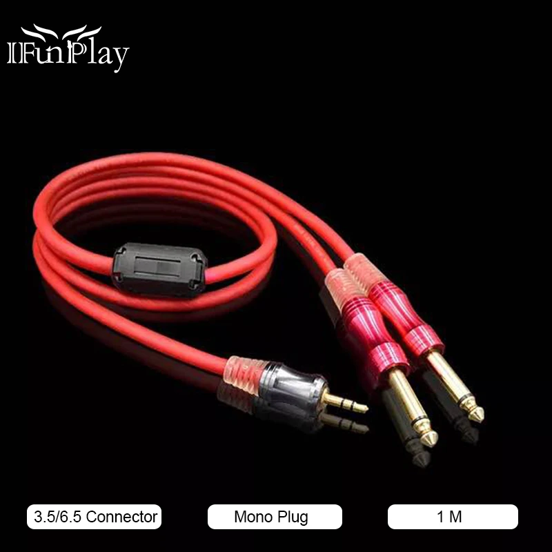 Высококачественный стерео разъем 3 5 мм к двойному аудио разветвителю 1/4 дюйма 6 35