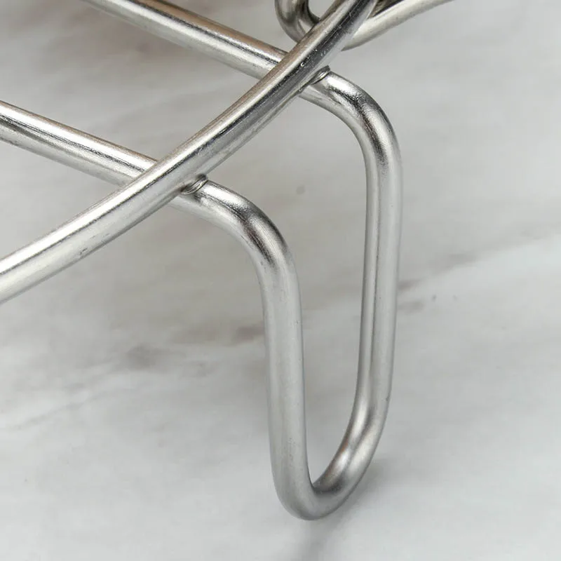 

Egg Steamer Rack Silicone Heat Resistant Handle Stainless Steel for Kitchen HFD889