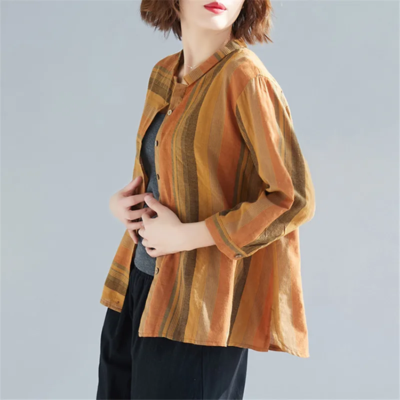 Модное женское пальто Новинка лета и осени тонкая куртка в стиле ретро хлопковая