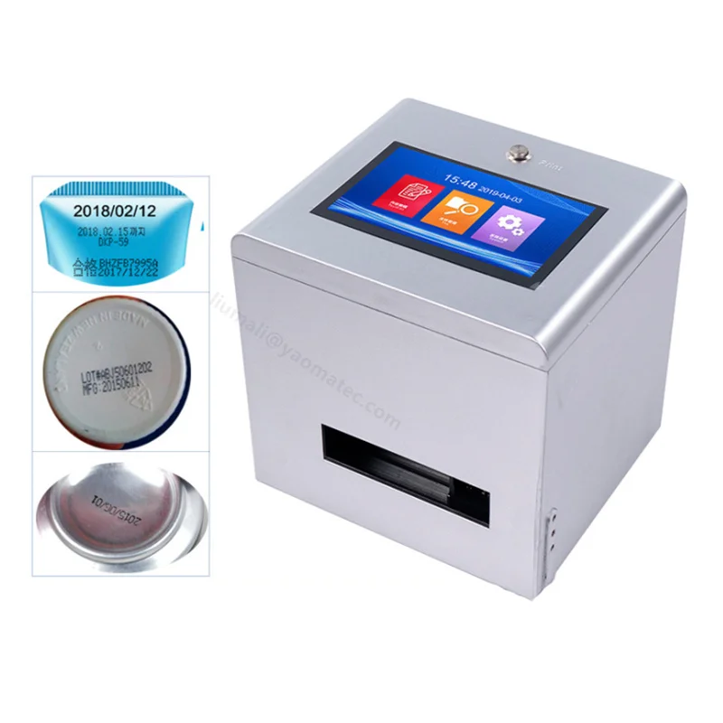 

12.7MM Desktop Production Date Concave-convex Surface Printing Bottle Cap QR Code Batch Number Inkjet Printer Coding Machine