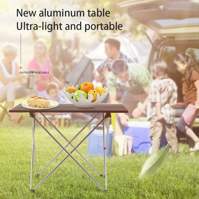 

Portable Foldable Camping Table Ultra Light Folding Outdoor Picnic Desk Aluminium Alloy Computer Bed Tables Portable Tools m