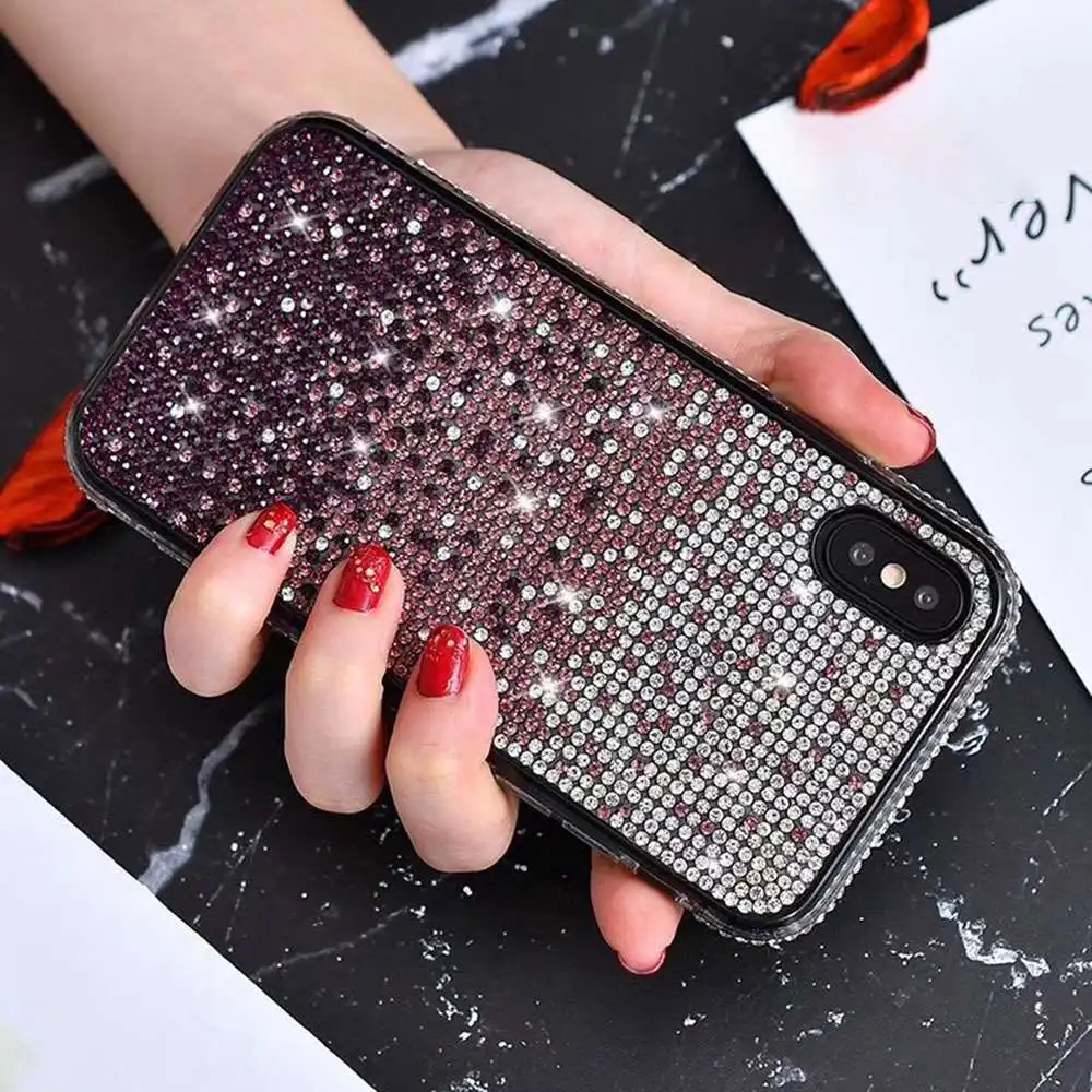 KISSCASE чехол со стразами и блестками для iPhone XR XS X max 7 8 уникальный дизайн роскошь