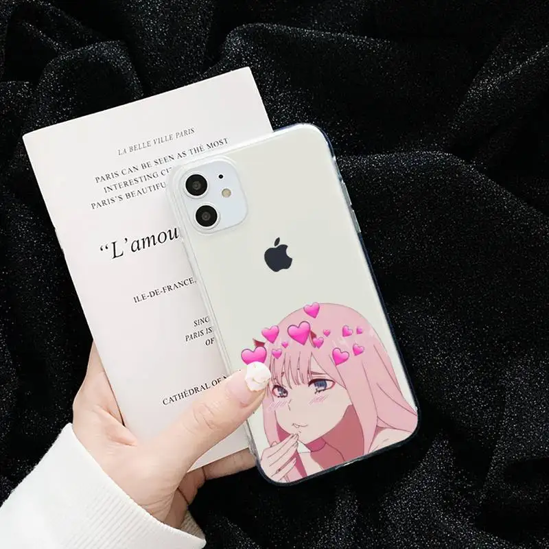 

Anime cartoon zero 2 Phone Case Transparent for iPhone 6 7 8 11 12 s mini pro X XS XR MAX Plus cover funda shell