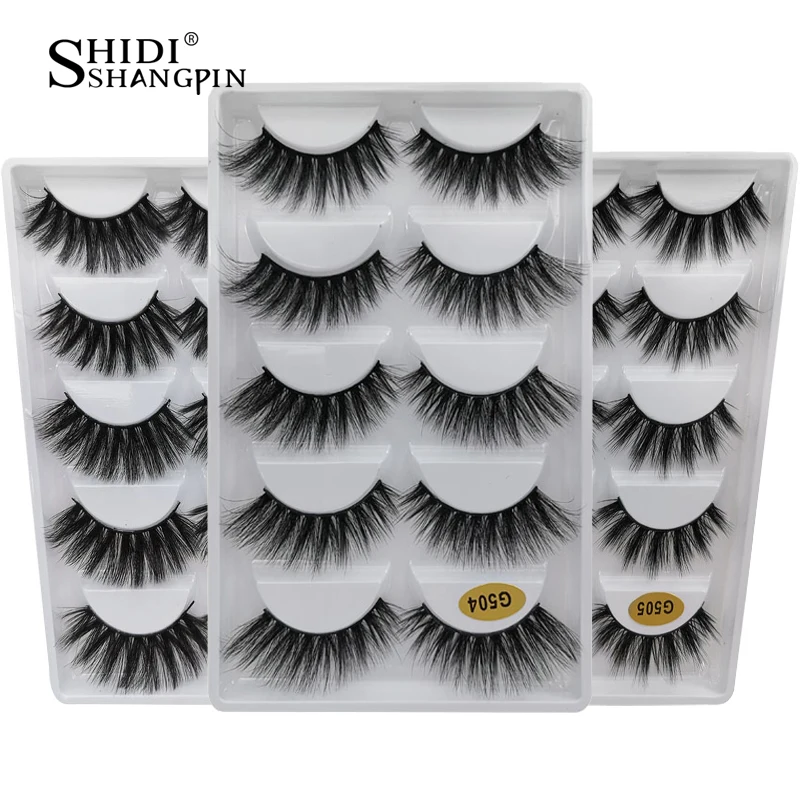 5 пар норковых ресниц макияж ресницы натуральные длинные накладные