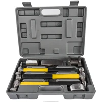 7pcs auto body dent repair hammer dolly tool kit panel beater sheet