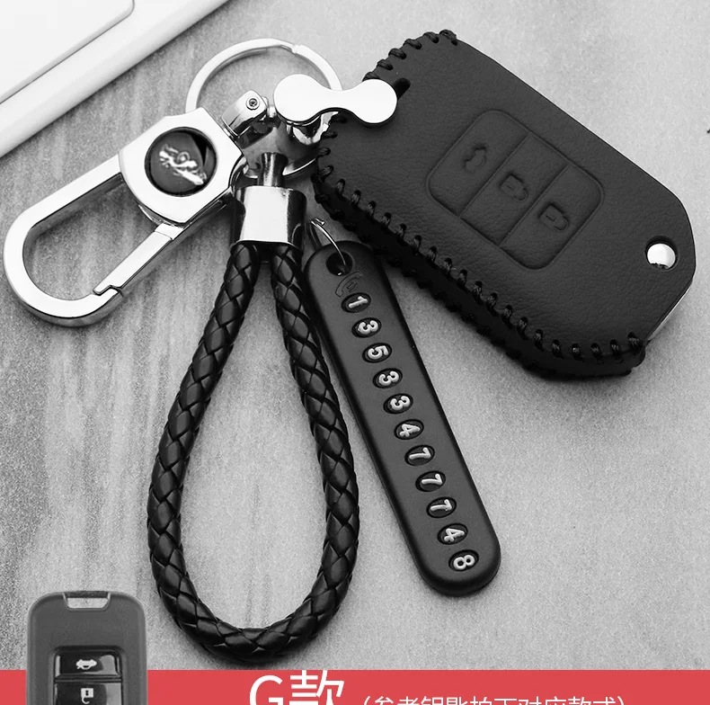 3 кнопки leatherCar ключ кармашек для часов чехол для Honda Civic CR-V HR-V Accord jade Crider Odyssey- дистанционная защита