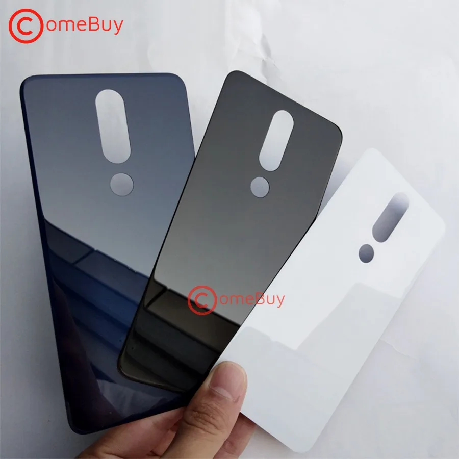 Заднее стекло для Nokia 6 1 Plus крышка аккумулятора X5 X6 X7 2018 Задний Корпус Задняя