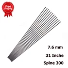 Стрелы с стержнем из 7,6 чистого карбона, 31 дюйм, диаметр 300 мм