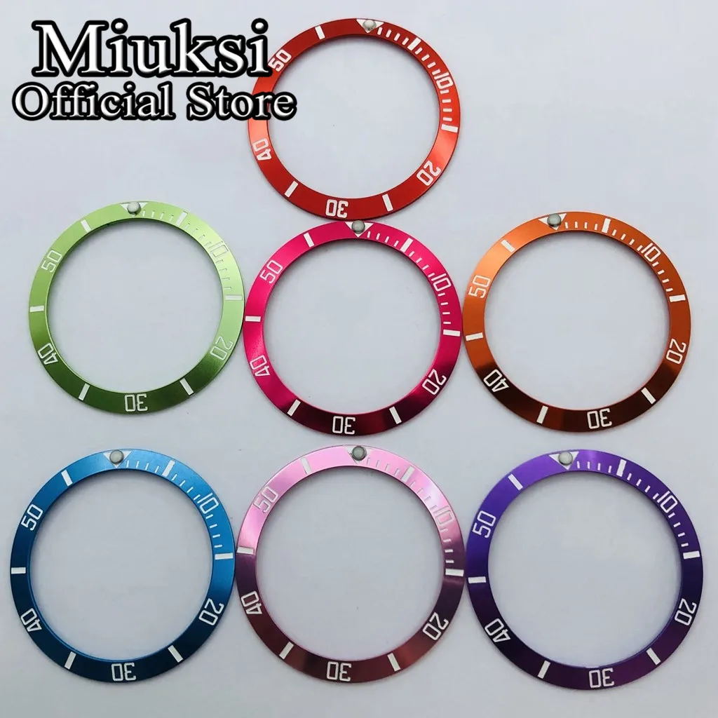 Miuksi high quality 38mm titanium bezel insert fit 40mm watch case