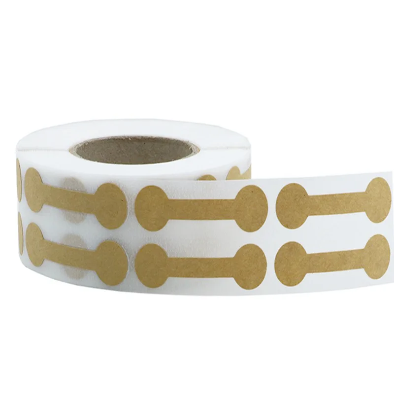 

Portable Blank Paper Jewelry Price Tag Brown Dumbell Tag Rectangle Self-Sticker Label Tool Ring Bracelet Jewelry Tags 50-500pcs