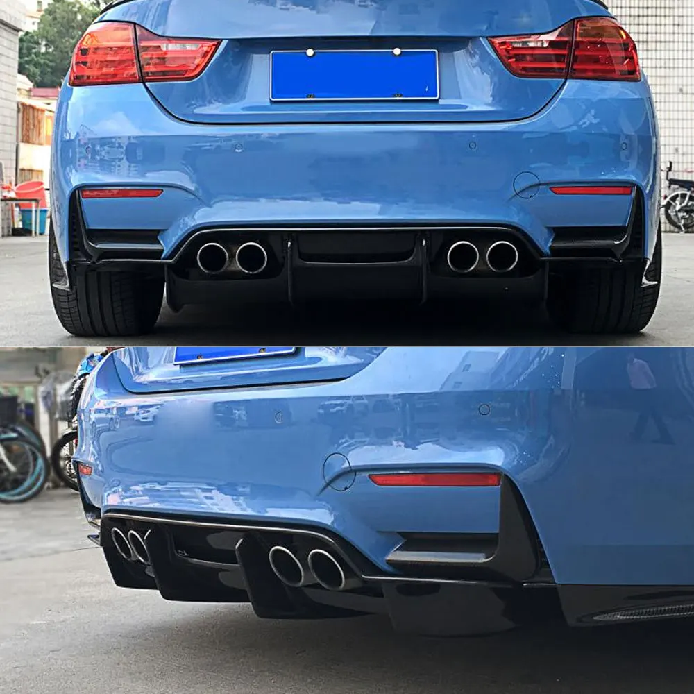 Для BMW F80 M3 F82 F83 M4 4 двери 2 2014 2019 диффузор заднего бампера из углеродного волокна