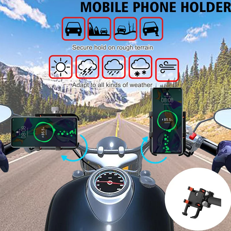 

Мотоцикл езда алюминиевый сплав держатель для смартфона черный GPS крепление для навигатора электрический автомобиль ручка Монтажный кронш...