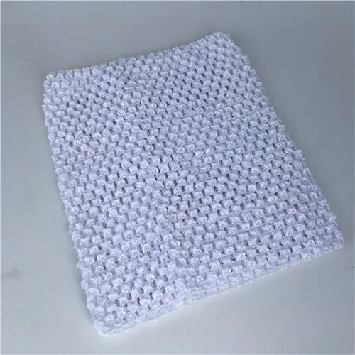 White 1 шт., 20x23 см, вязаные крючком топы, сделай сам, фатиновая катушка, вязаная эластичная ткань, вязаная крючком на груди, пачка, подарки, повязки на голову, юбка, Швейные аксессуары - Цвет: White