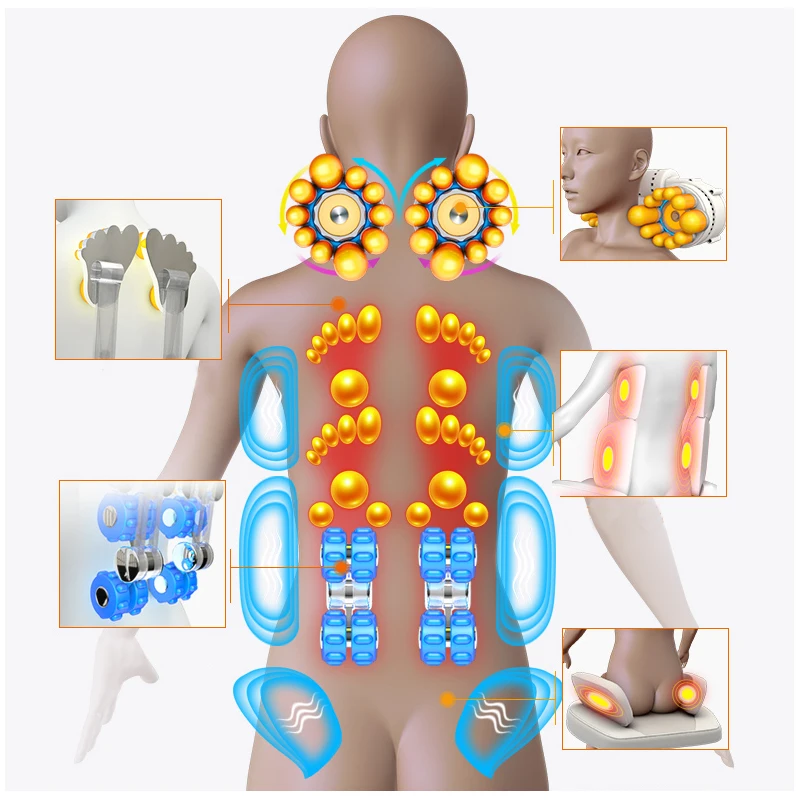 barato Nova Lek918t Multifuncional De Corpo Inteiro Almofada Massagem Elétrica Do Agregado Familiar Pescoço Cintura Ombro Volta Aquecimento Cadeira Almofada Presente