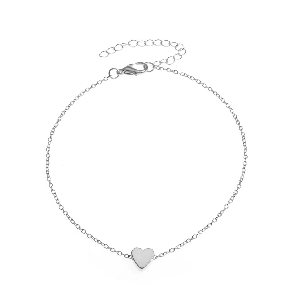 

New Fashion Simple Heart Female Anklets Foot Jewelry Leg New Anklets On Foot Ankle Bracelets For Women Leg Chain Gifts