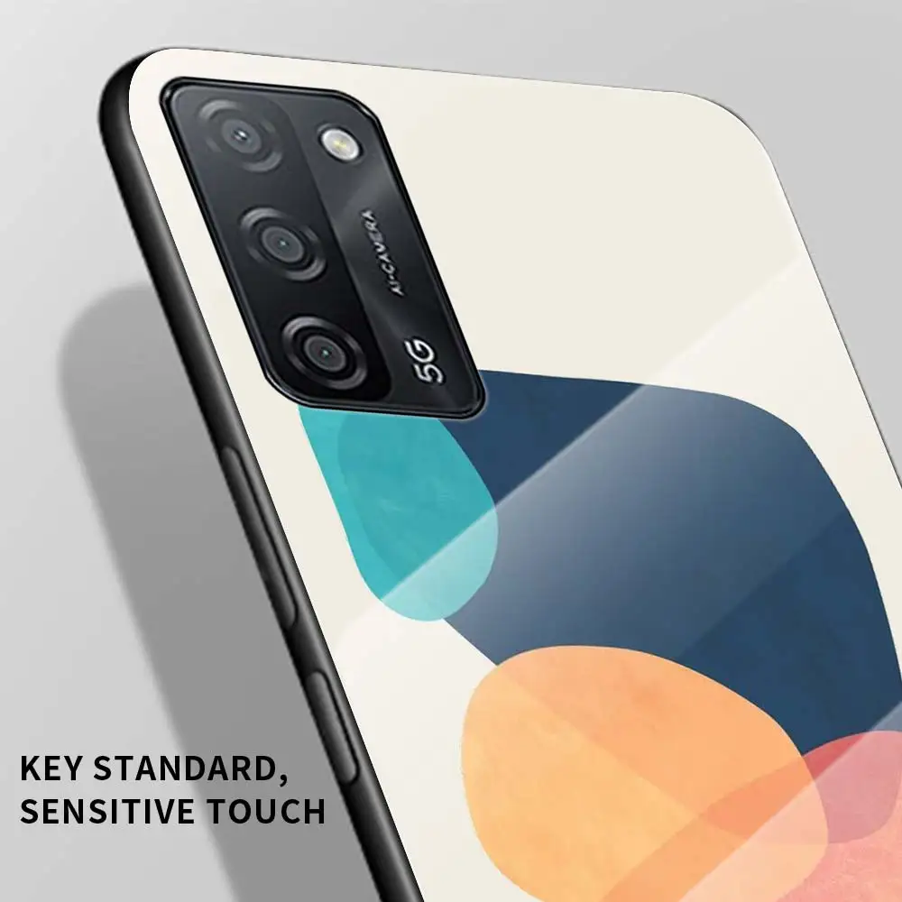 

Art Retro Abstract Glass Phone Case For Realme 5 6 XT C3 7i 7 Pro Cover For Oppo Find X2 Lite A52 A9 2020 Cover Coque
