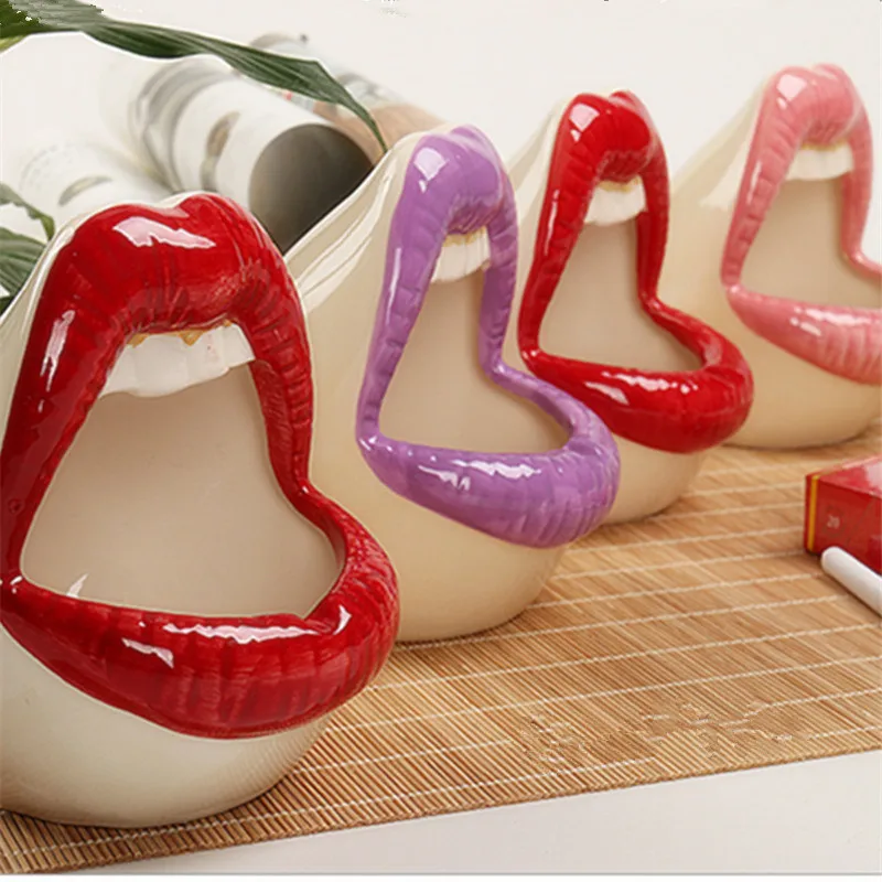 Новый год 1 шт. керамическая губная креативная пепельница украшения для