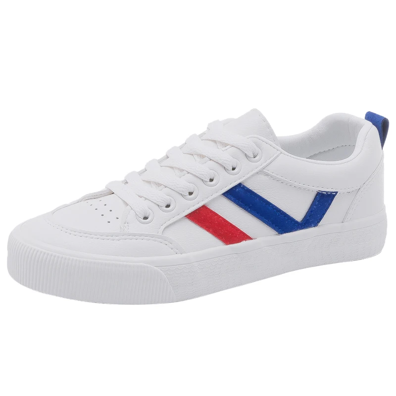 

Women Casual Shoes Autumn New Fashion Trend Leather Comfortable Casual Shoes Flat White Women Vulcanized Shoes Color Platform