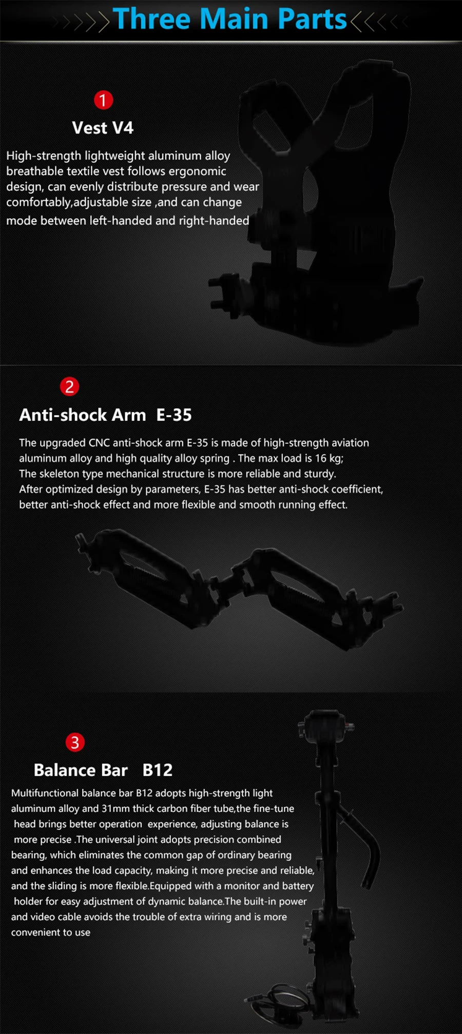 LAING M30P X Профессиональная камера Steadicam Стабилизатор Комплект для Nikon Canon DSLR камеры s фильм ТВ видео фильм жилет+ стабилизатор+ рука